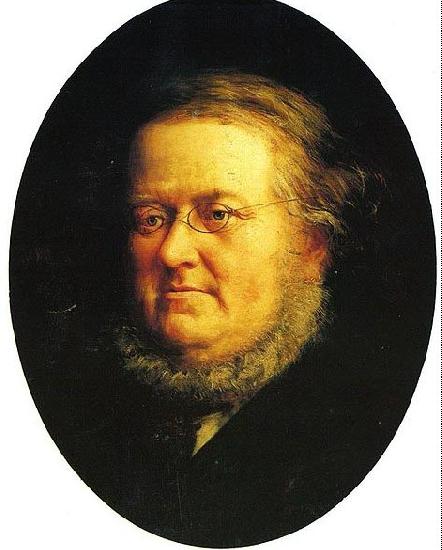 Knud Bergslien Portrait of norwegian author Peter Christen Asbjornsen oil painting picture